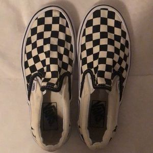 Checkerboard Slip On Vans